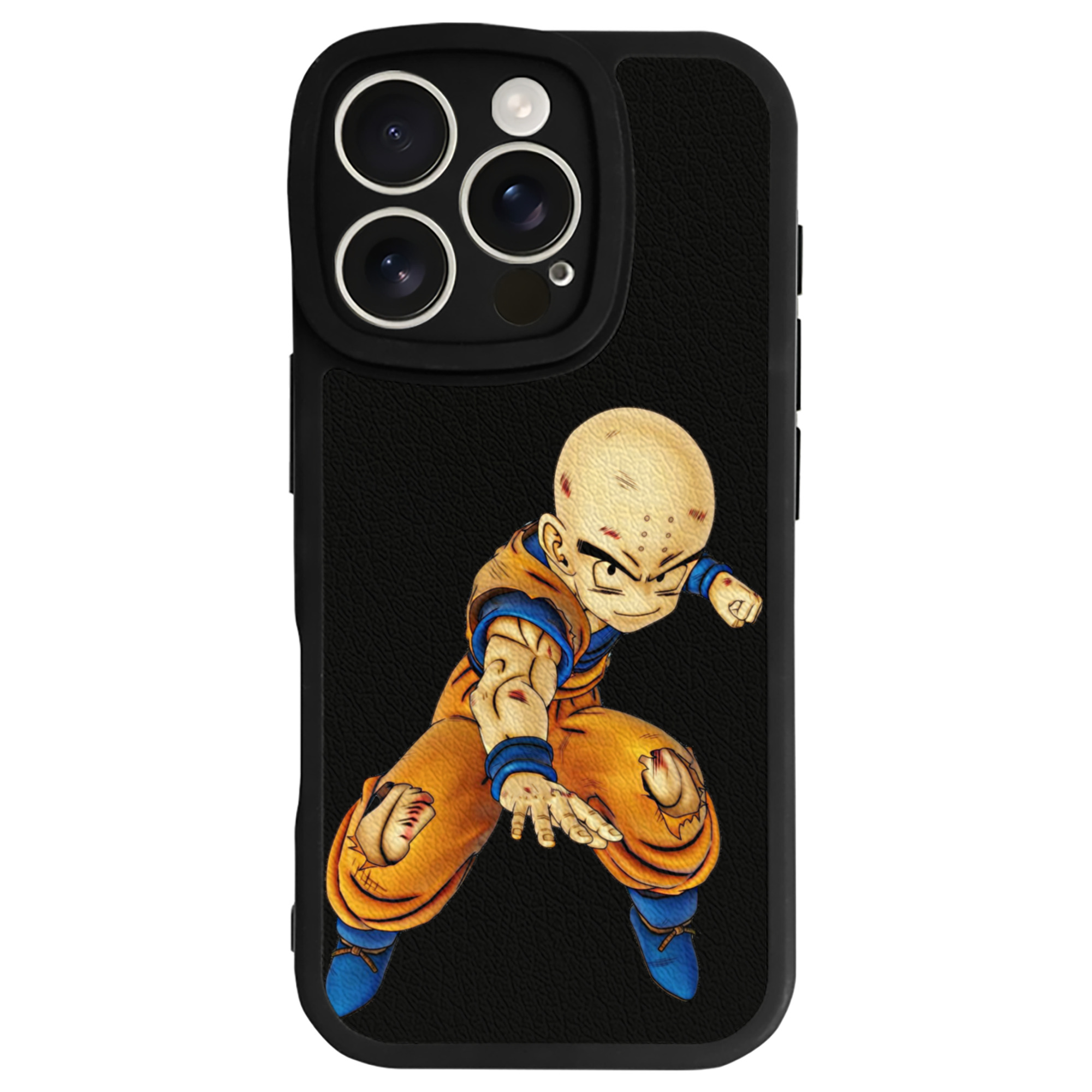 （画像用） ドラゴンボール クリリン DRAGON BALL krillin 【iPhone 16シリーズ対応】シリコンスマホケース（レザー調） 材質：シリコン